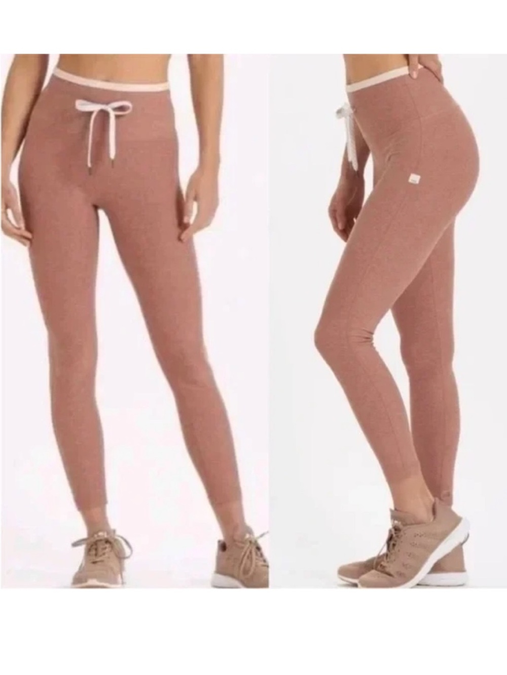 Vuori Vibe Elevation Leggings, High Rise Leggings Light Terracotta Heather